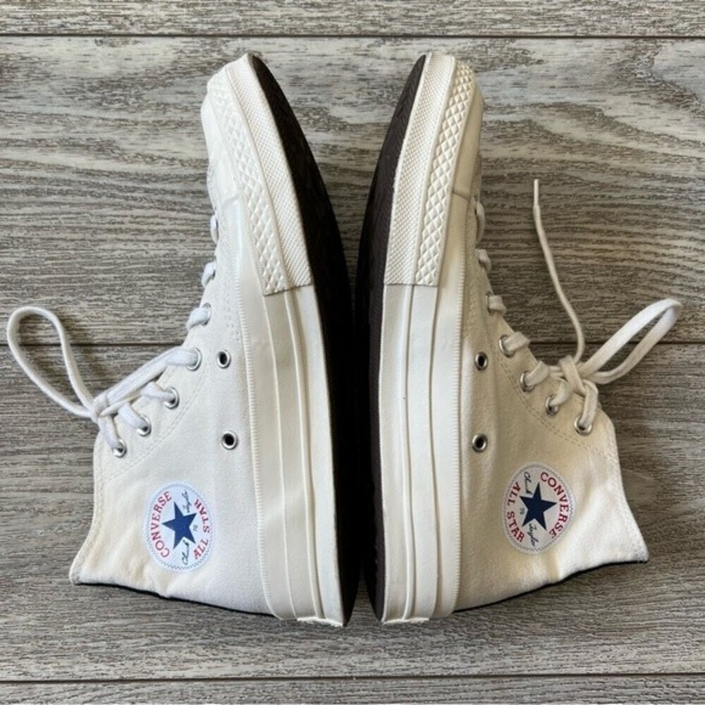 Converse x Comme des Garcons PLAY Chuck 70 High Top Heart Sneakers 6M 8W - Picture 6 of 16